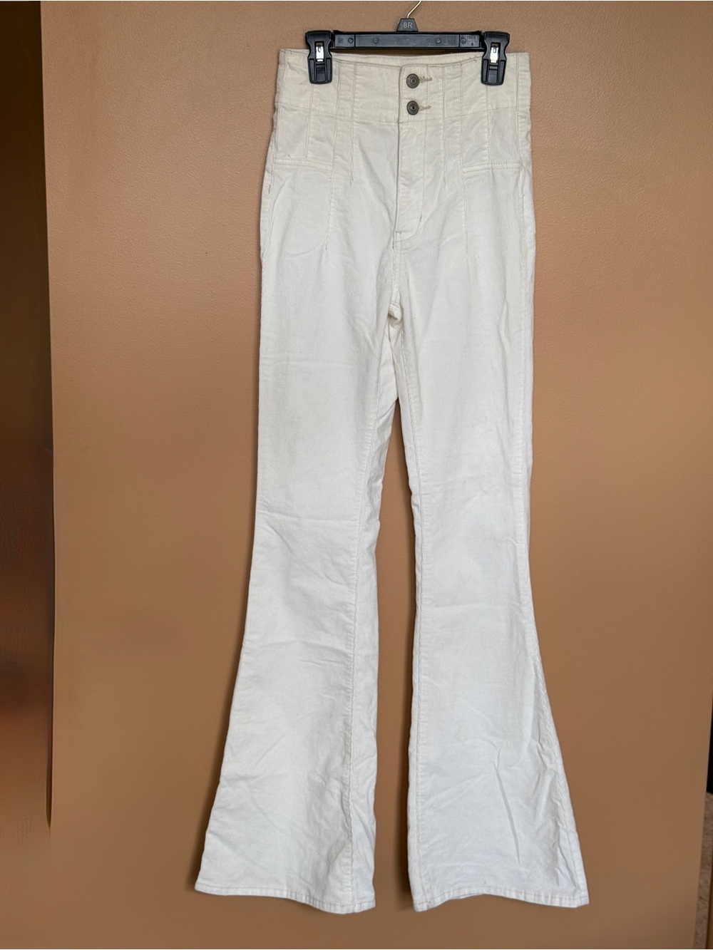 We The Free winter White High-Rise Corduroy Flare Jeans Size 24
